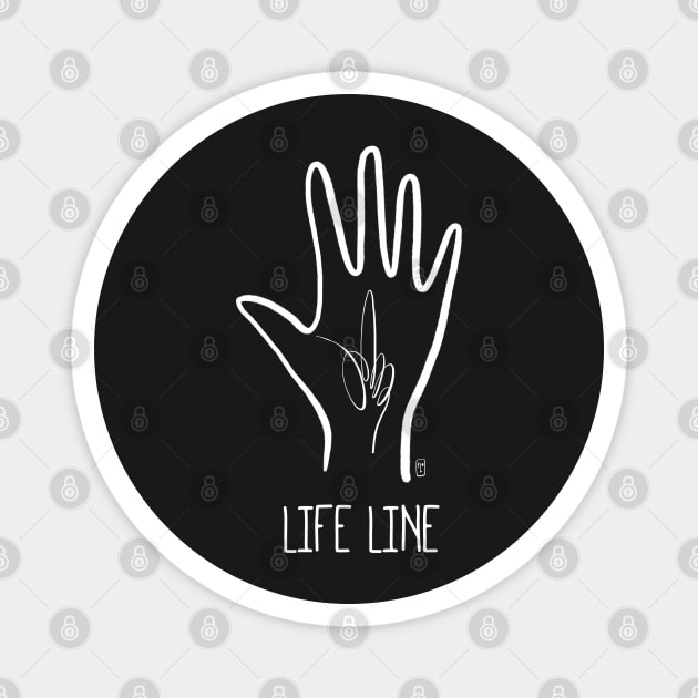 My Life line [white] Magnet by idisegnidiflora